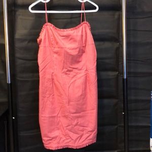 Tommy gingham red dress small ruffles